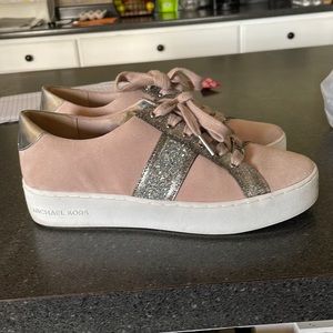 Michael Kors pink tennis shoes size 8.5